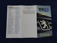 Peugeot 106 Price List