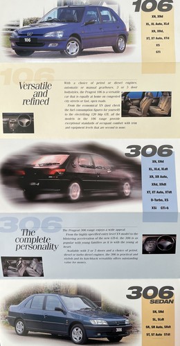 Peugeot range brochure 1996 - range,