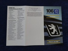 Peugeot 106 Price List