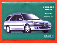1997/98 PEUGEOT PRICE LIST -