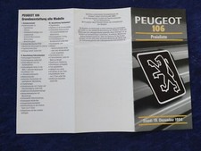 Peugeot 106 Price List