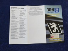 Peugeot 106 Price List