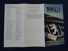Peugeot 106 price list